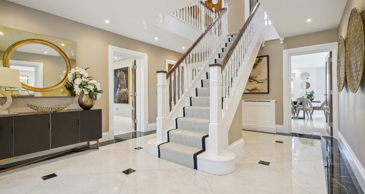courlux carpet down a staircase
